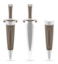 Battle dagger medieval stock vector illustration Royalty Free Stock Photo