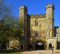 The Gatehouse of Battle Abbey East Sussex built on the site of the Battle Hastings. Royalty Free Stock Photo