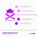 battle, emblem, viking, warrior, swords Infographics Template for Website and Presentation. GLyph Purple icon infographic style Royalty Free Stock Photo