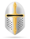 Battle helmet medieval stock vector illustration