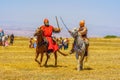 Battle of the Horns of Hattin 1187 reenactment Royalty Free Stock Photo