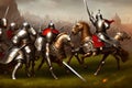 Battle of Knights, Generative AI Illustration