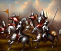 Battle of Knights, Generative AI Illustration