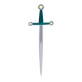 battle medieval sword cartoon vector illustration