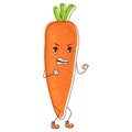 A battle-ready carrot, embodying determination and courage