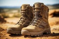 Battle Ready Footwear Redefining Military Combat Boots. Generative AI