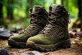 Battle Ready Footwear Redefining Military Combat Boots. Generative AI