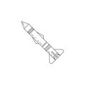 battle rocket icon. Element of military icon for mobile concept and web apps. Thin line icon for website design and development, a