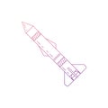 battle rocket icon in Nolan style. One of Army collection icon can be used for UI/UX