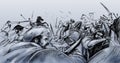 Battle scene in ancient Turkey Royalty Free Stock Photo