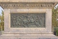 Detail of monument of general Prim in Ciutadella Park, Barcelona