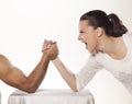 Battle of the sexes Royalty Free Stock Photo