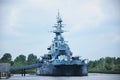 Battle Ship on Cape Fear River, Wilmington, North Carolina Royalty Free Stock Photo