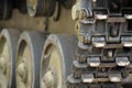 Tank Caterpillar Tread with Wheels Royalty Free Stock Photo