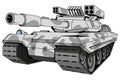 Battle tank vector, combat tank drawing, military tank in camouflage colors. Royalty Free Stock Photo