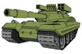 Battle tank vector, vector graphic Royalty Free Stock Photo