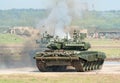 Battle tanks demonstrate combat