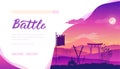 Battle vector landing page template