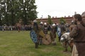 battle of the Vikings. Historical reenactment and festival on the walls of the fortress ma