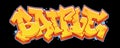 Battle word in graffiti style