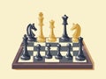 Battlefield of Kings - Illustration of a Chess Board Royalty Free Stock Photo