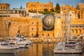 Battlement walls of the old town in Birgu, Malta