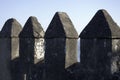 Battlements of the castle Gibralfaro Royalty Free Stock Photo