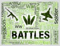 Battles Words Represents Military Action And Affray