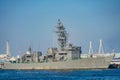 Battleship and blue sky