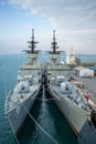 Battleship CVH-911 or HTMS Chakri Naruebet in Chonburi, Thailand Royalty Free Stock Photo