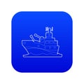 Battleship icon blue vector