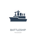 battleship icon in trendy design style. battleship icon isolated on white background. battleship vector icon simple and modern