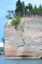 Battleship Rock of Pictured Rocks Royalty Free Stock Photo