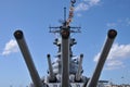Battleship USS Missouri at Pearl Harbor, Honolulu, Hawaii Royalty Free Stock Photo