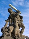 Battling Titan at the gate of Prague Castle