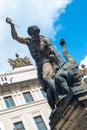 Battling Titan Statue. Prague Castle entrance, Matthias Gate Royalty Free Stock Photo