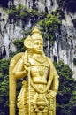 Batu Cave, Malaysia - Statue of Lord Muragan at Batu Caves in Malaysia. Royalty Free Stock Photo