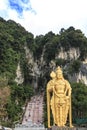 Batu Caves entrance and Lord Murugan Statue in Kuala Lumpur Malaysia. Batu Caves are located just north of Kuala Lumpur,and have t