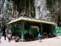 Visitors at a Batu Caves temple. Malaysia Royalty Free Stock Photo