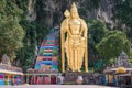 The Batu Caves Lord Murugan Statue and entrance near Kuala Lumpur Malaysia. A limestone outcrop located just north of Kuala Lumpur Royalty Free Stock Photo