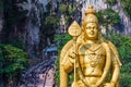 Batu caves, Malaysia - General view of the entrance, Murugan statue Royalty Free Stock Photo