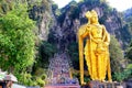 Batu Caves statue and entrance near Kuala Lumpur, Malaysia Royalty Free Stock Photo