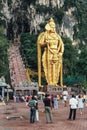 Batu Caves statue and entrance near Kuala Lumpur, Malaysia. Royalty Free Stock Photo