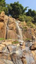 Batu Templek Waterfall in dry season.