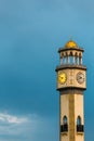 Batumi, Adjara, Georgia. Close Up Of Chacha Tower On Blue Evening Royalty Free Stock Photo