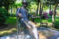 Monument to famous french gardener Michael D`Alfons on Batumi boulevard