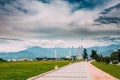 Batumi, Adjara, Georgia. Walkway To Chacha Tower. Local Landmark Royalty Free Stock Photo