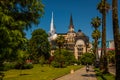 BATUMI, GEORGIA: Europe Square is in the city center and famous place for traveler in Batumi. Royalty Free Stock Photo