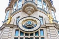 BATUMI, GEORGIA-JULY 1 2015 Astronomical clock which shows time of the day and placement of sun and moon, moon phase,meridian and