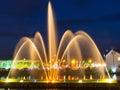 Light and music fountain. Capital of Adjara - Batumi at night Royalty Free Stock Photo